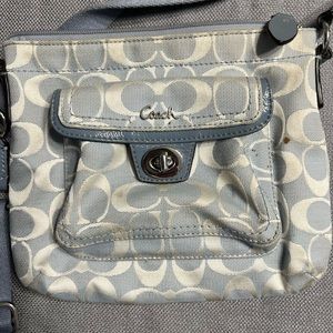 Blue coach crossbody